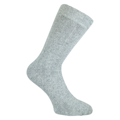 Merino Kaschmir Wolle Socken grau-melange