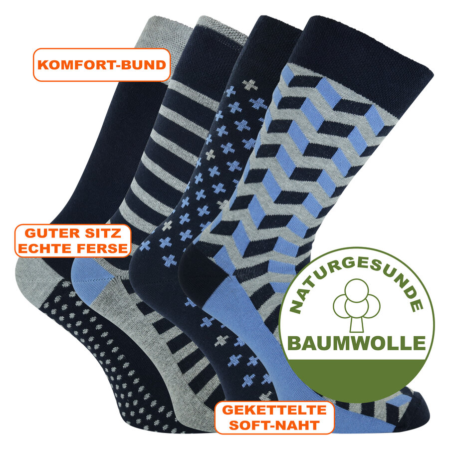Herrensocken Baumwolle Trend Blue - 3