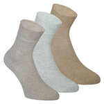 Kurzsocken ohne Gummidruck Baumwolle natur-beige-mix - 1