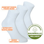 Kurzsocken ohne Gummidruck Baumwolle weiß - 2