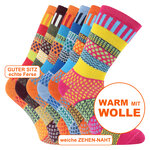 Hygge Lieblingssocken mit Wolle bunt gemustert - 37
