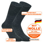 Business Socken Merino-Wolle Made in Germany anthrazit-melange - 2