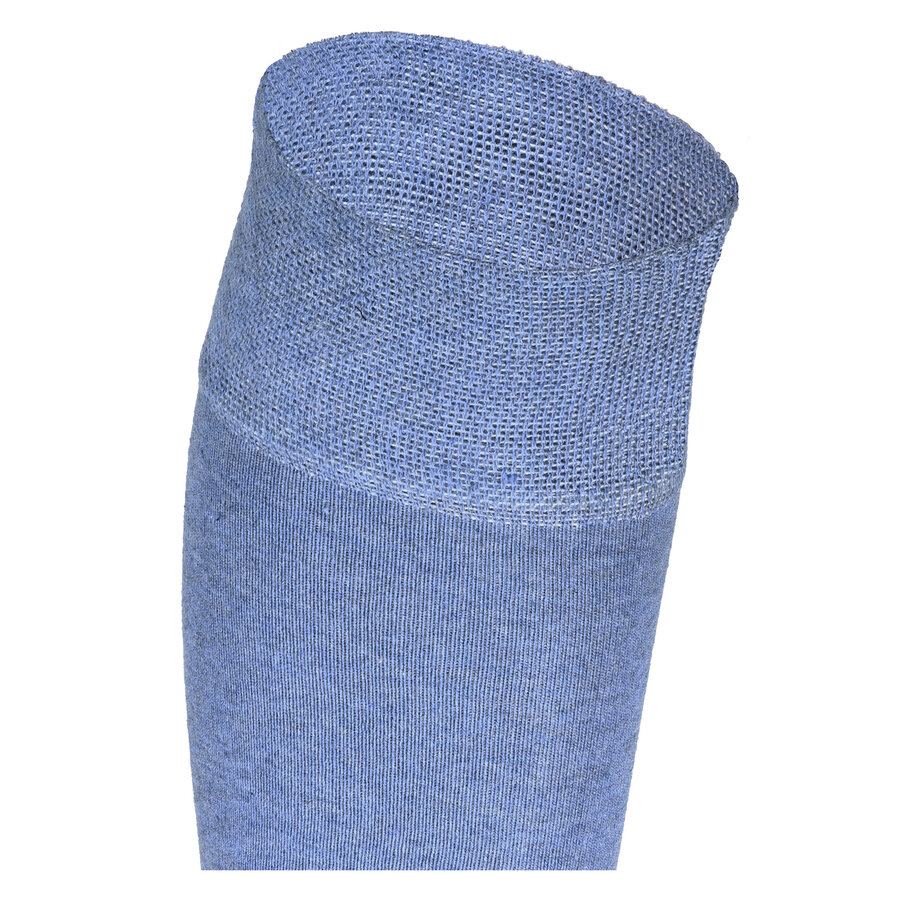 Baumwoll-Kniestrümpfe ohne Gummi-Druck jeans-blau - 5