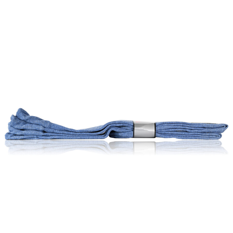 Baumwoll-Kniestrümpfe ohne Gummi-Druck jeans-blau - 6