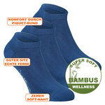 Bambus Sneakersocken jeansblau - 2