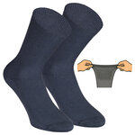 100% Baumwolle Herren Socken ohne Gummi dunkelgrau - 1