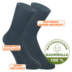 100% Baumwolle Herren Socken ohne Gummi dunkelgrau - 14