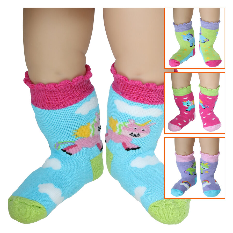 Babysocken Einhorn-Motive ABS Noppen