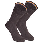 Herrensocken ohne Gummi-Druck camano CA-SOFT dunkelbraun melange - 1
