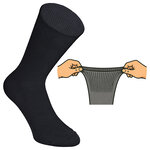 100% Baumwolle Herren Socken ohne Gummi schwarz - 7