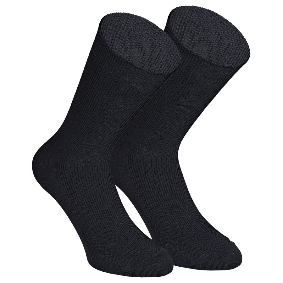 100% Baumwolle Herren Socken ohne Gummi schwarz - 10