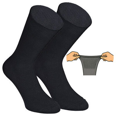 100% Baumwolle Herren Socken ohne Gummi schwarz