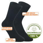 100% Baumwolle Herren Socken ohne Gummi schwarz - 17