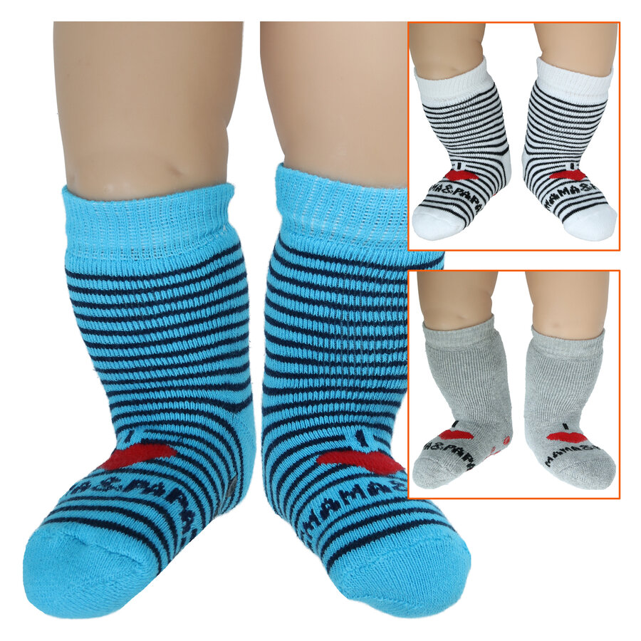 Babysocken mit ABS Noppen Knaben-Mix