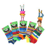 Kinder Ringel Sneakersocken Baumwolle - 28