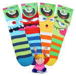 Bunte Kindersocken Baumwolle Crazy Monster - 8