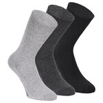 Baumwolle Socken antibakteriell schwarz-grau-mix - 1
