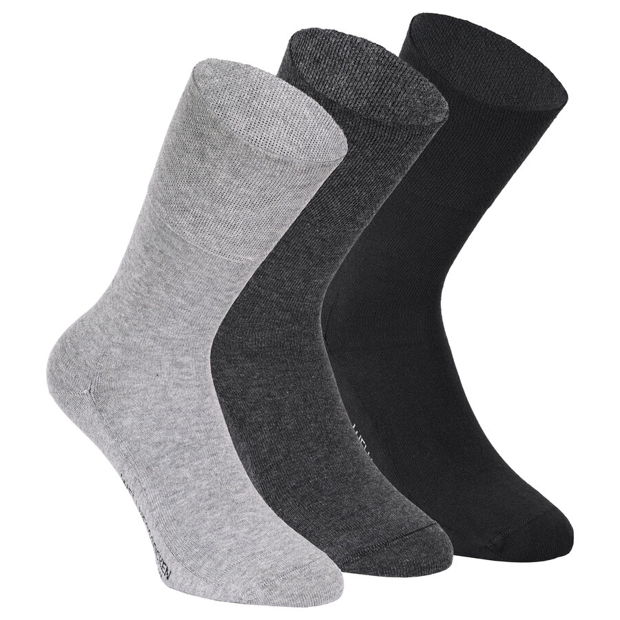 Baumwolle Socken antibakteriell schwarz-grau-mix