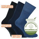Baumwollsocken antibakteriell schwarz-blau-mix - 3