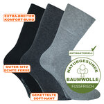 Baumwolle Socken antibakteriell schwarz-grau-mix - 3