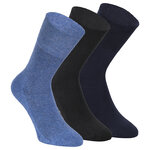 Baumwollsocken antibakteriell schwarz-blau-mix - 1
