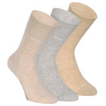 Baumwollsocken antibakteriell beige-mix - 1