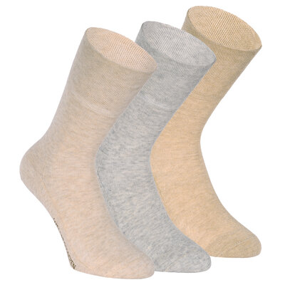 Baumwollsocken antibakteriell beige-mix