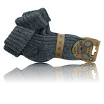 Baby Socken Wolle Bio-Baumwolle dunkelgrau - 2