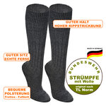 Bundeswehr Frottee-Kniestrümpfe Merinowolle Made in Germany anthrazit-grau - 2