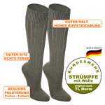 Bundeswehr Frottee-Kniestrümpfe Merinowolle Made in Germany oliv-grün - 2
