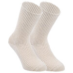 100% Schaf-Wolle Socken von Nordpol rohweiß - 1