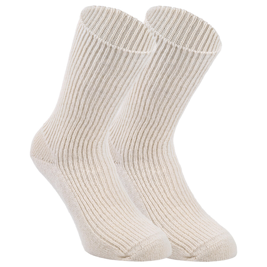 100% Schaf-Wolle Socken von Nordpol rohweiß