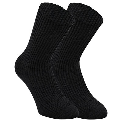 100% Schaf-Wolle Socken von Nordpol schwarz