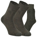 Schafwollsocken von Nordpol Vollplüsch oliv - 1