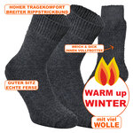 Schafwollsocken von Nordpol Vollplüsch anthrazit - 2
