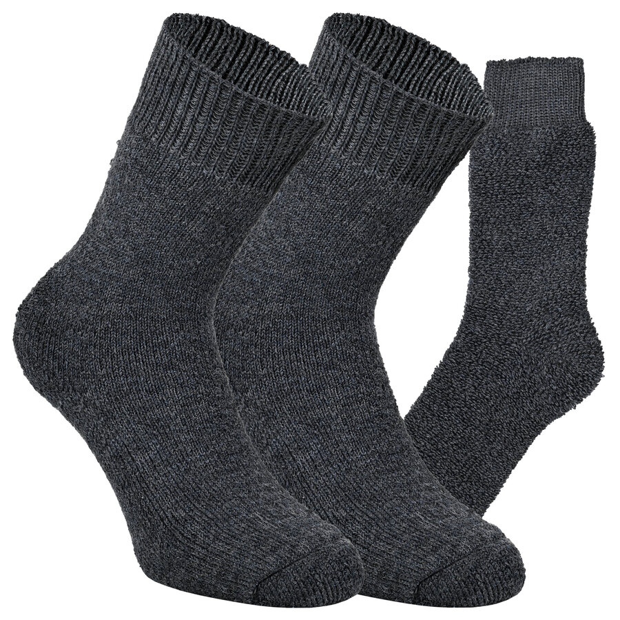 Schafwollsocken von Nordpol Vollplüsch anthrazit