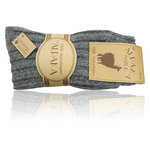 Dicke 100% Alpaka Schaf Wolle Socken grau - 11