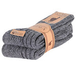 Dicke 100% Alpaka Schaf Wolle Socken grau - 4