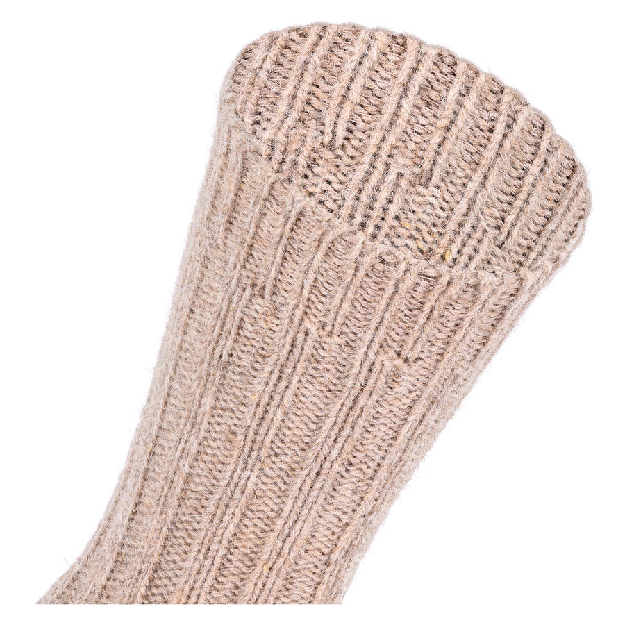 Dicke 100% Alpaka Schaf Wolle Socken natur beige - 4