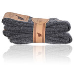 Dicke 100% Alpaka Schaf Wolle Socken grau - 7