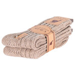 Dicke 100% Alpaka Schaf Wolle Socken natur beige - 3