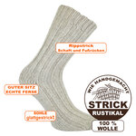 Dicke 100% Alpaka Schaf Wolle Socken natur beige - 9