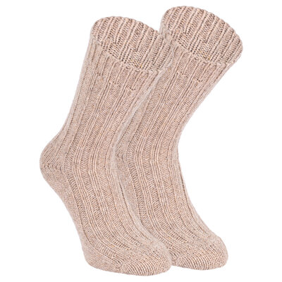 Dicke rustikale mollig-warme Socken 100% Wolle vom Schaf und Alpaka