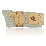 Dicke 100% Alpaka Schaf Wolle Socken natur beige - 15