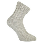 Dicke 100% Alpaka Schaf Wolle Socken natur beige - 14