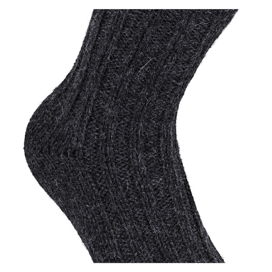 Dicke 100% Alpaka Schaf Wolle Socken anthrazit - 6