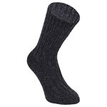 Dicke 100% Alpaka Schaf Wolle Socken anthrazit - 5