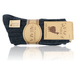 Dicke 100% Alpaka Schaf Wolle Socken anthrazit - 15