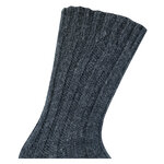 Dicke 100% Alpaka Schaf Wolle Socken anthrazit - 10