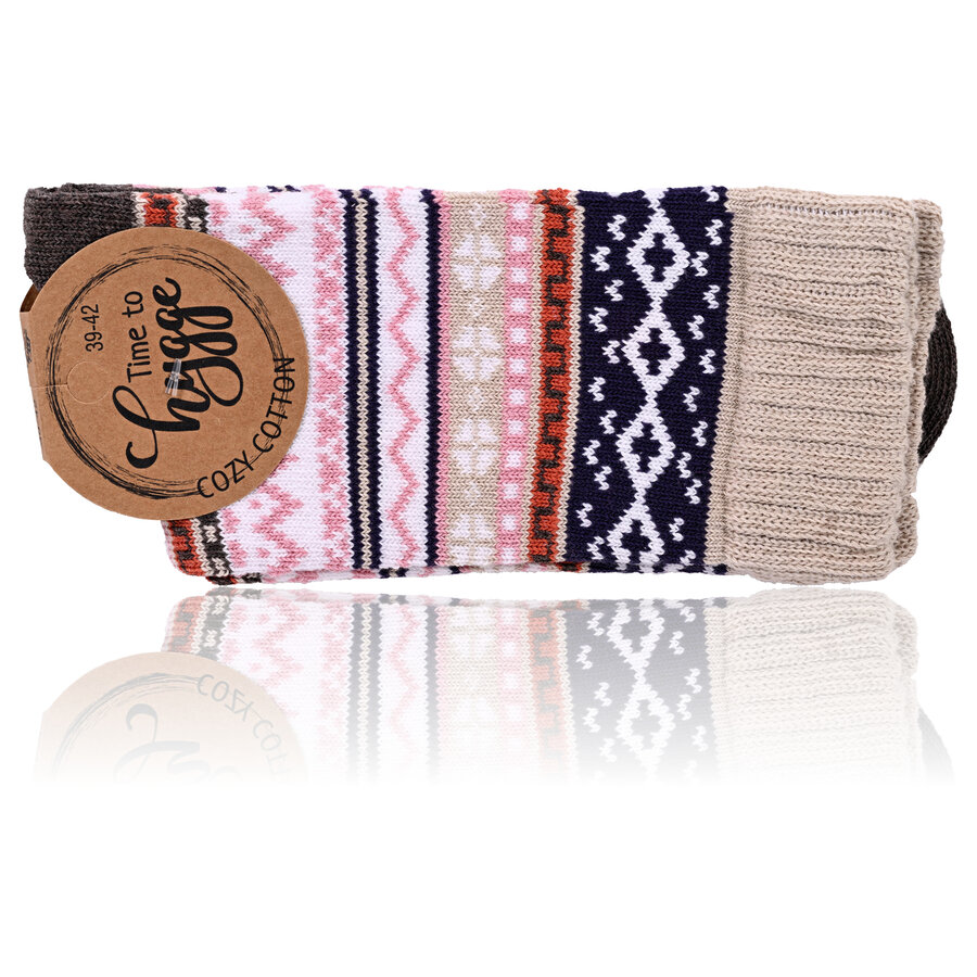 Norweger Socken Baumwolle Hygge Design - 12